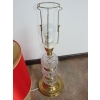 Lampa vintage ze szkła kryształowego i mosiądzu